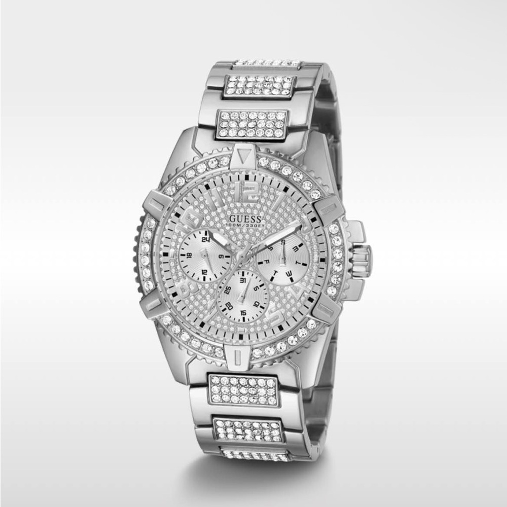 Guess Mens Silver Tone Multi-Function Stainless C… - image 4